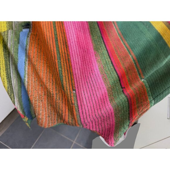 Akris Tulip Farm Flower Field Tank Top Silk Stripe Rainbow Floral Blouse 12 - Picture 6 of 13